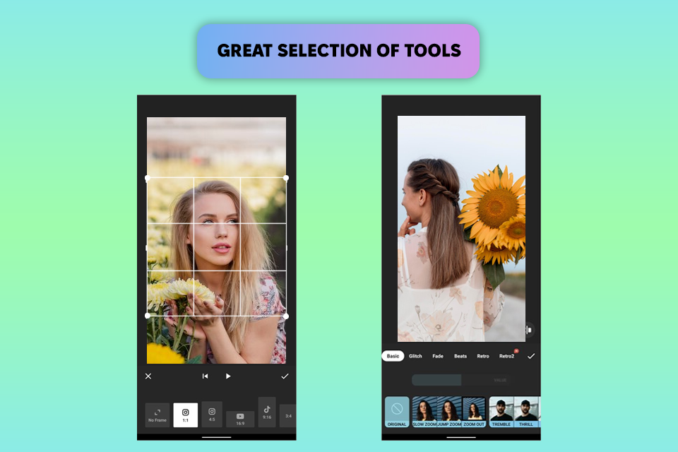 inshot instasize alternative interface