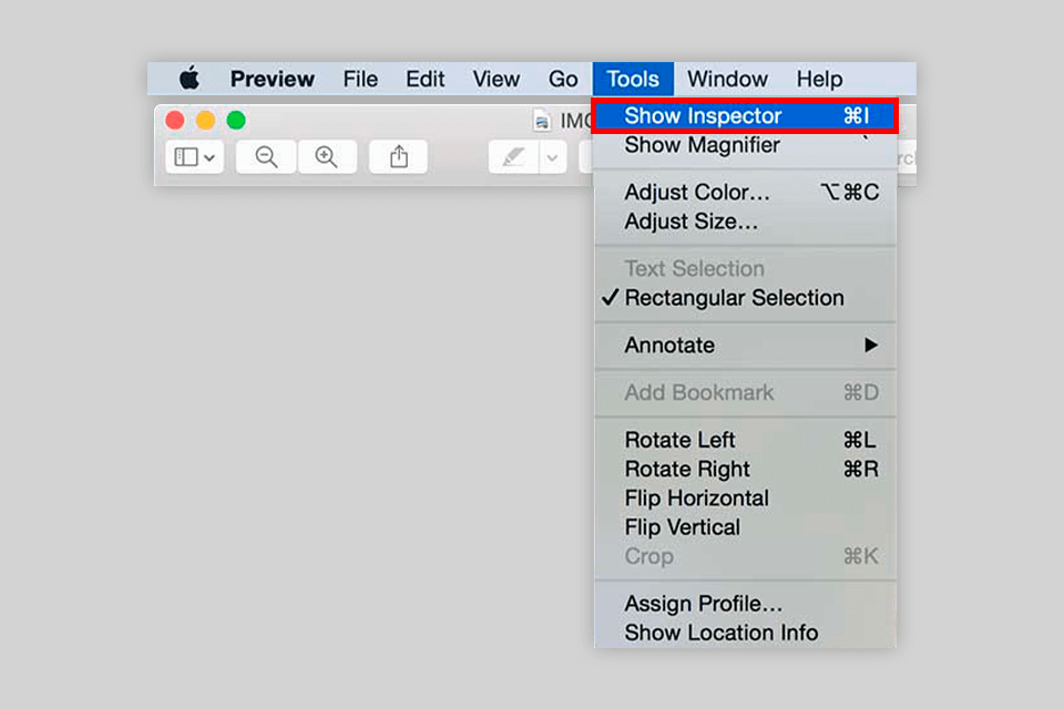 inspector mac photo metadata