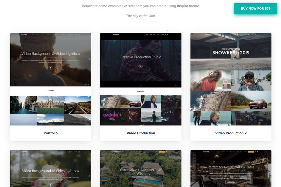inspiro wordpress theme for graphic designers
