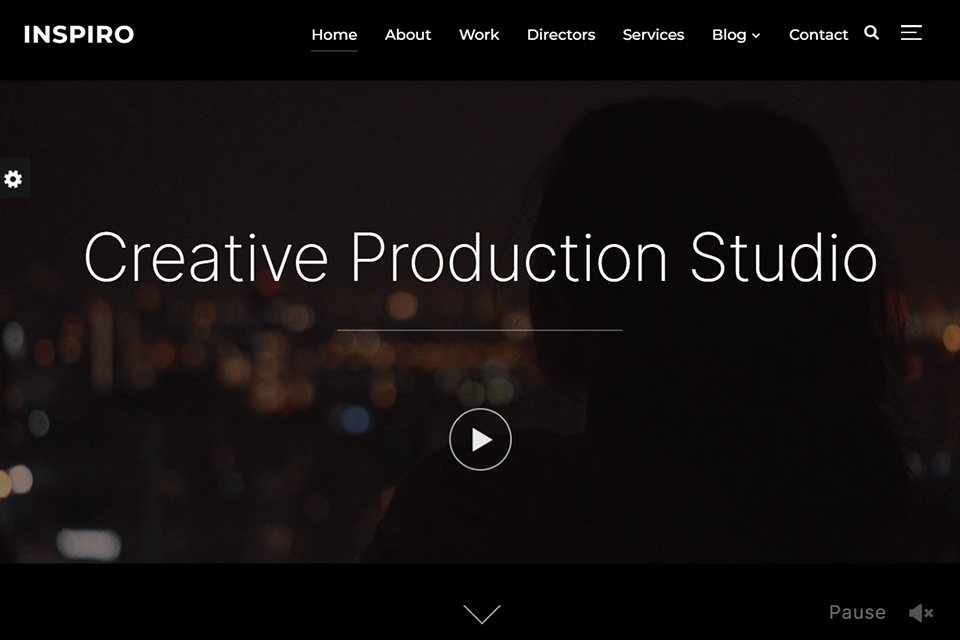 inspiro wordpress video theme interface