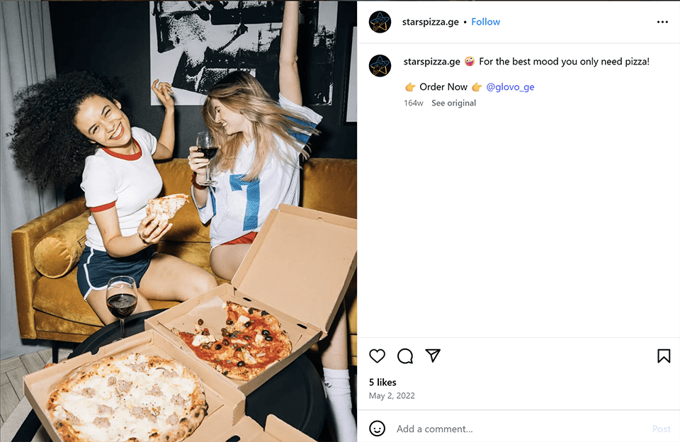 instagram best friend pose for 2 pizza