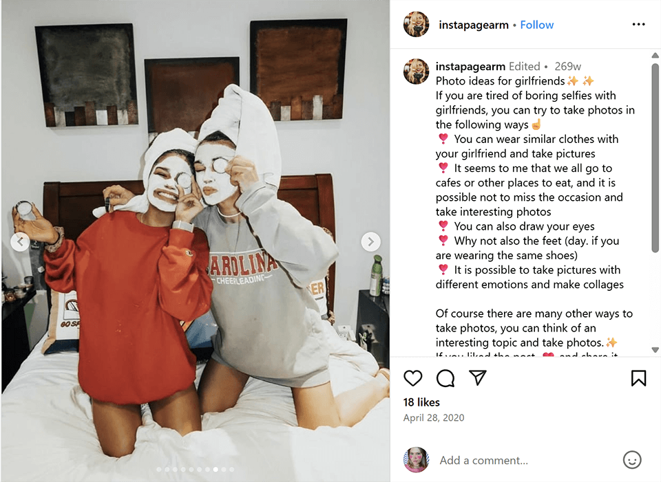 instagram best friend pose for 2 self care