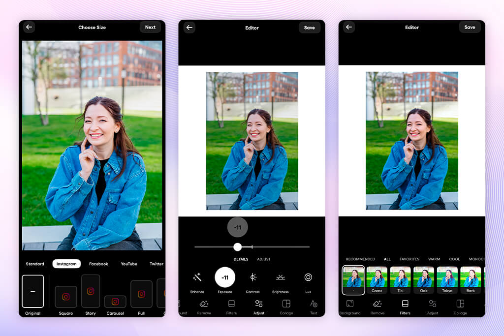 instasize photo editing app for android