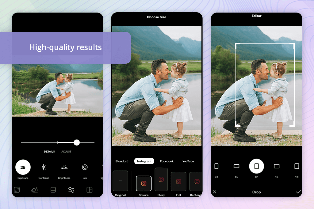 instasize cropping pictures app