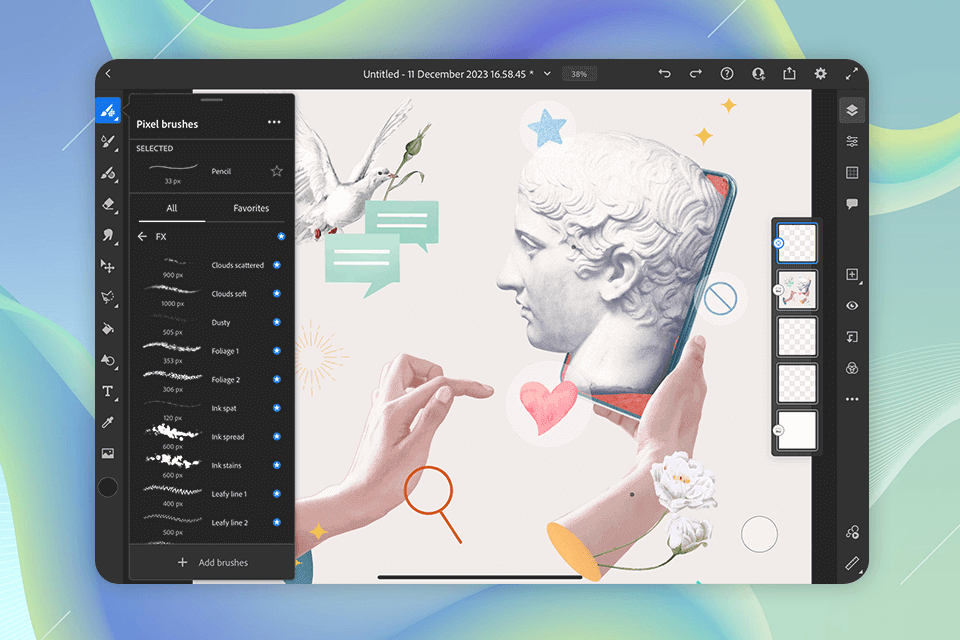 adobe fresco interface