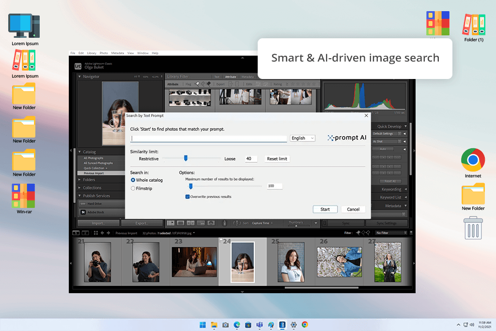 interface adobe lightroom classic photo organizing software