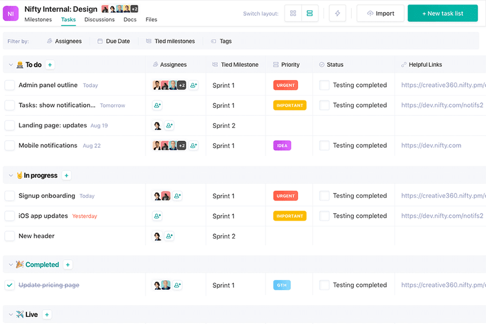 nifty workforce management software interface