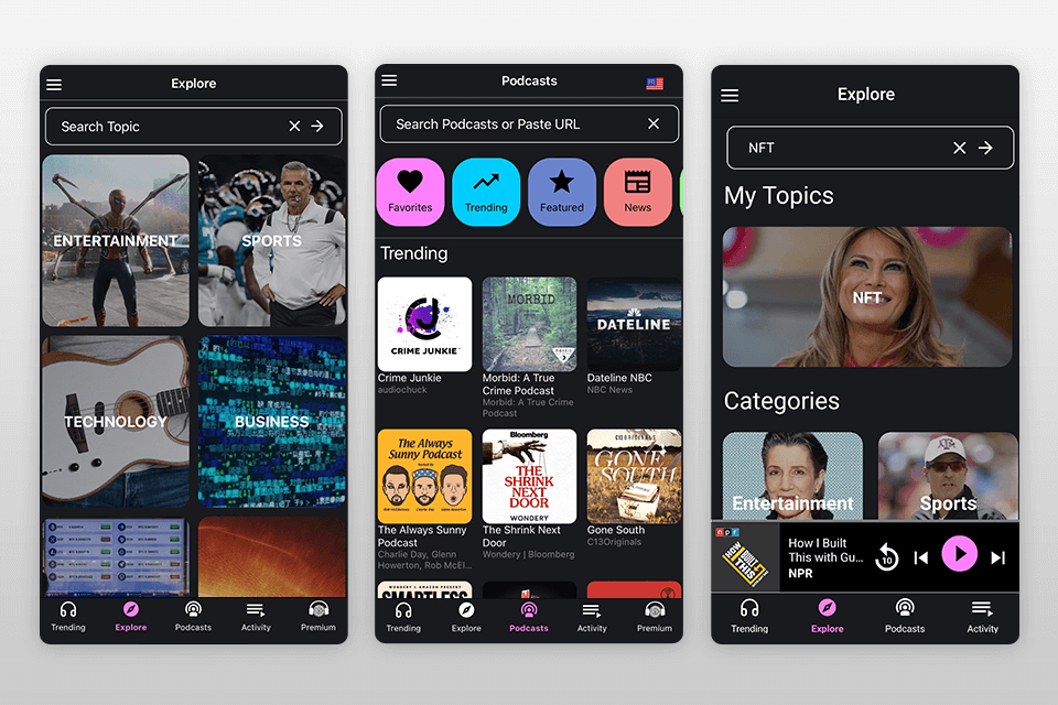 newsly search option