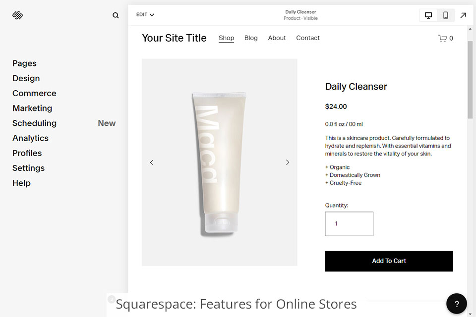 interface squarespace