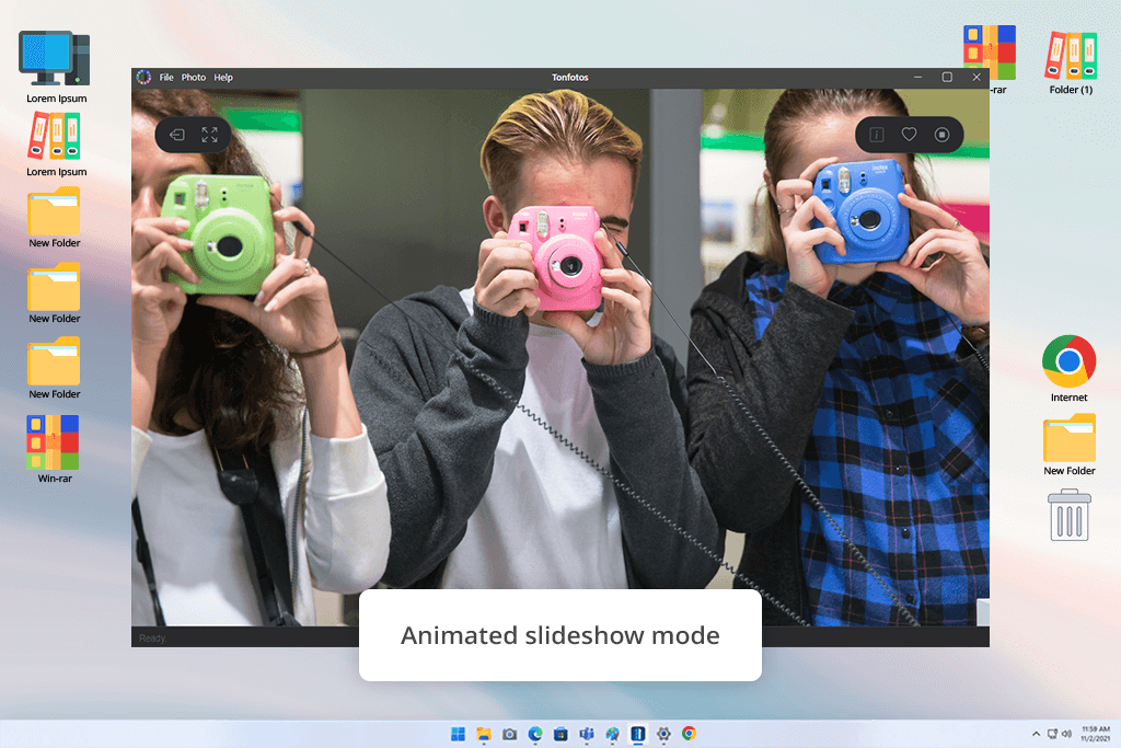interface tonfotos photo organizing software