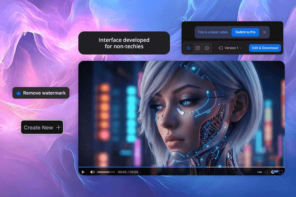 invideo ai interface example