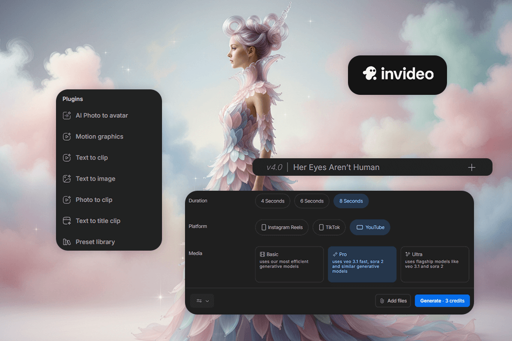 invideo ai interface