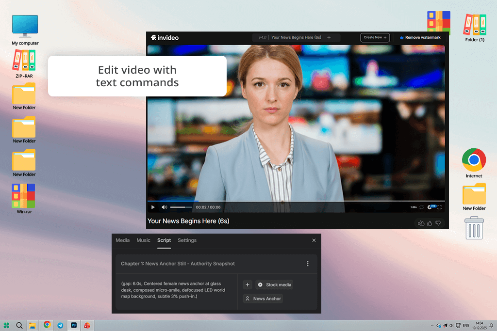 генератор новин зі invideo