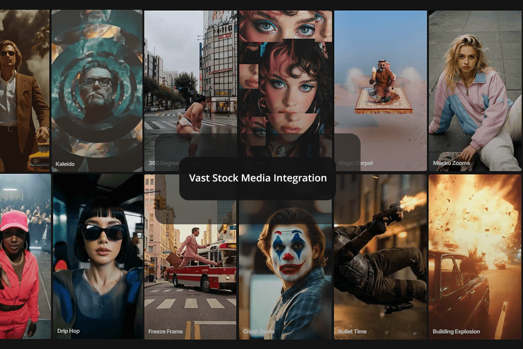 invideo media library