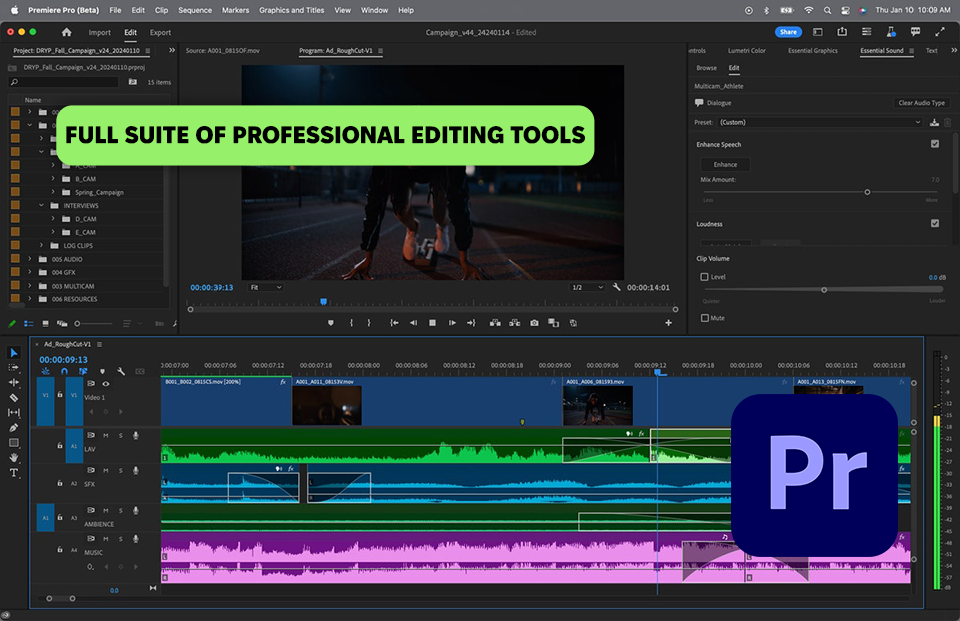 premiere pro interface