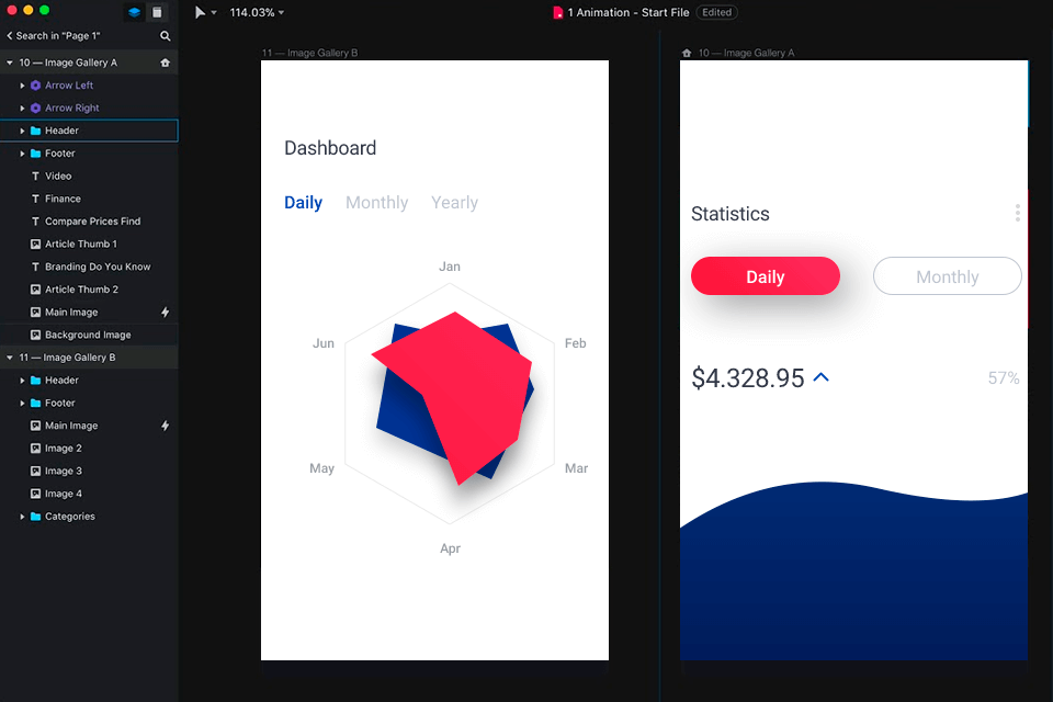 invision studio ui design software interface