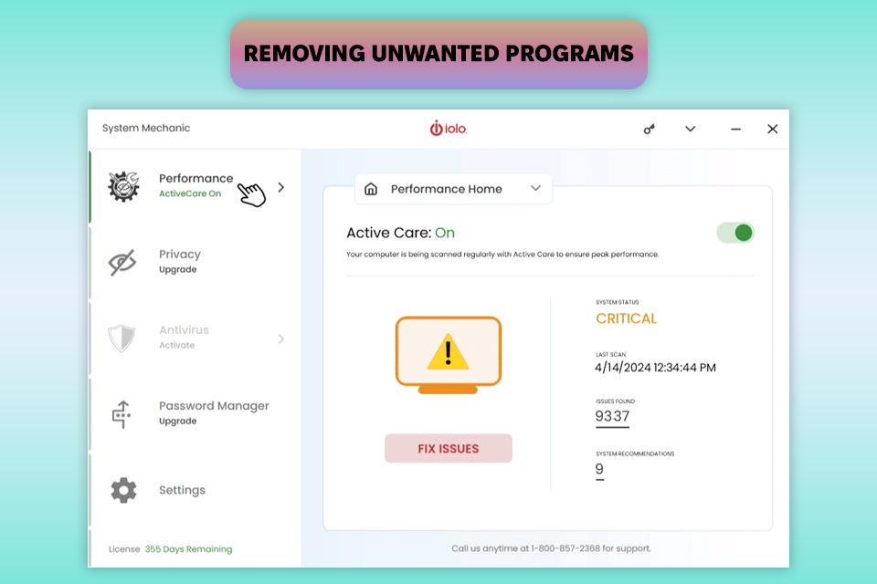 iolo system mechanic fix issues