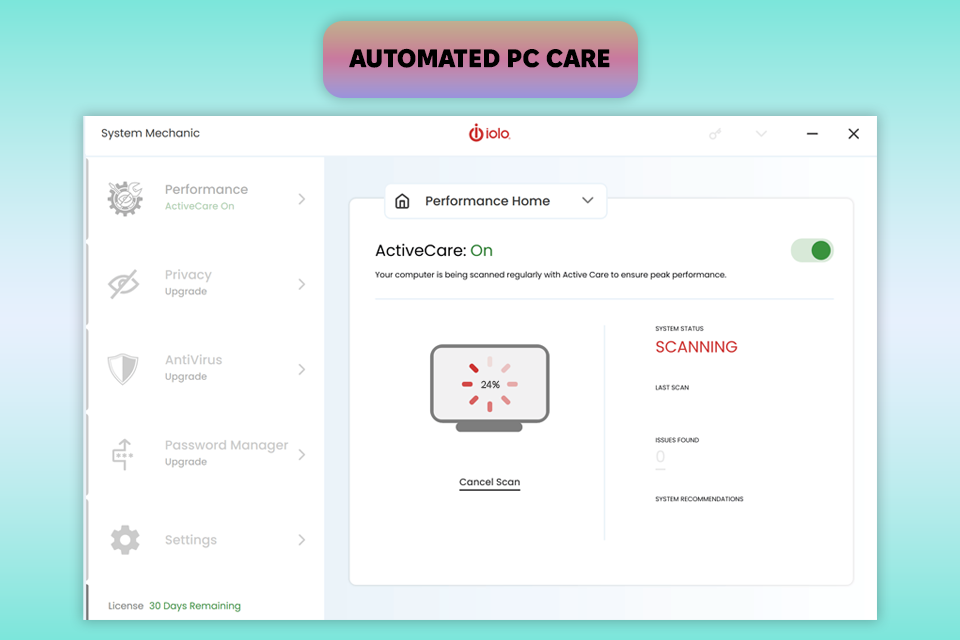iolo system mechanic pc care