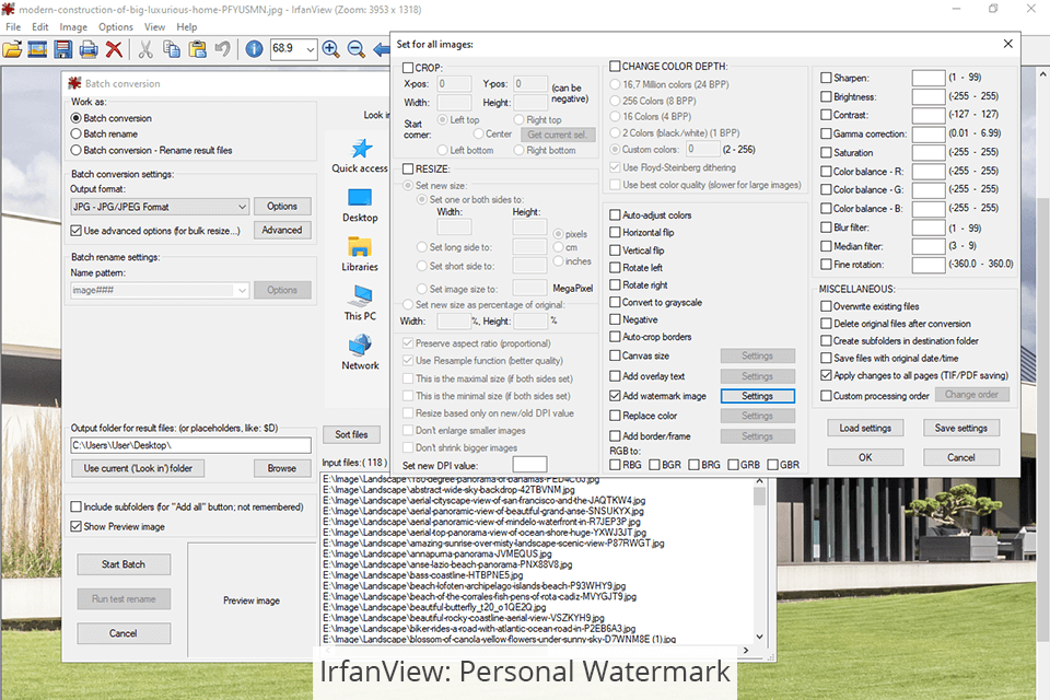 irfanview personal watermark