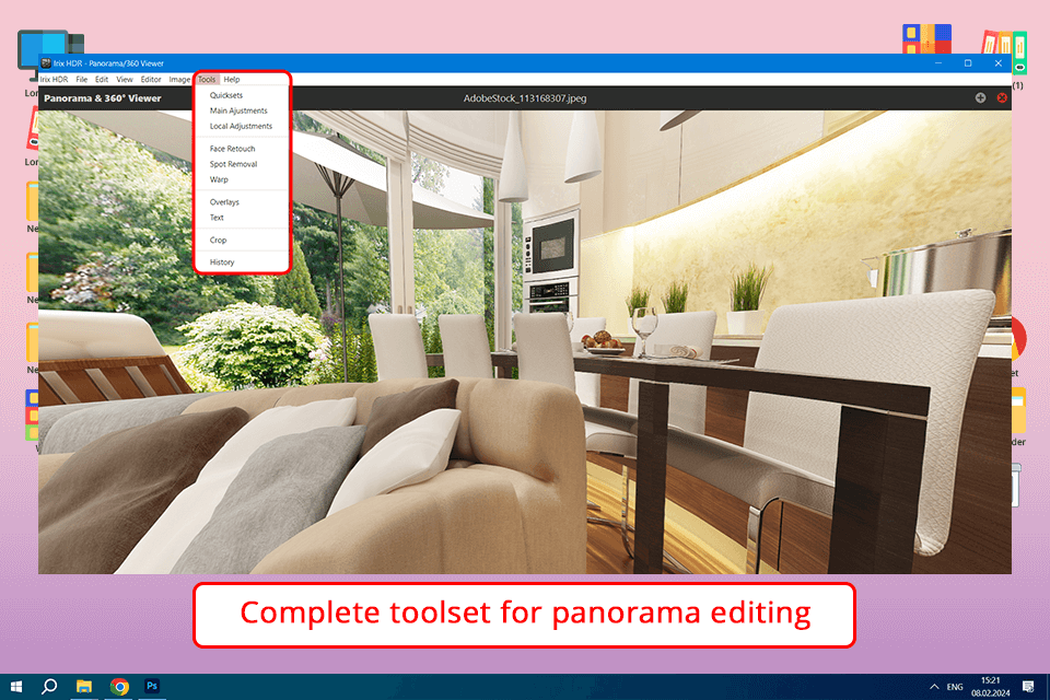 irix hdr panorama editing