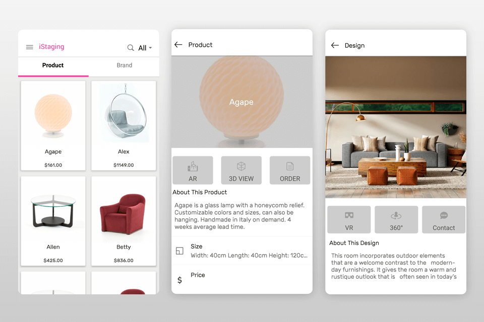 istaging virtual staging service interface