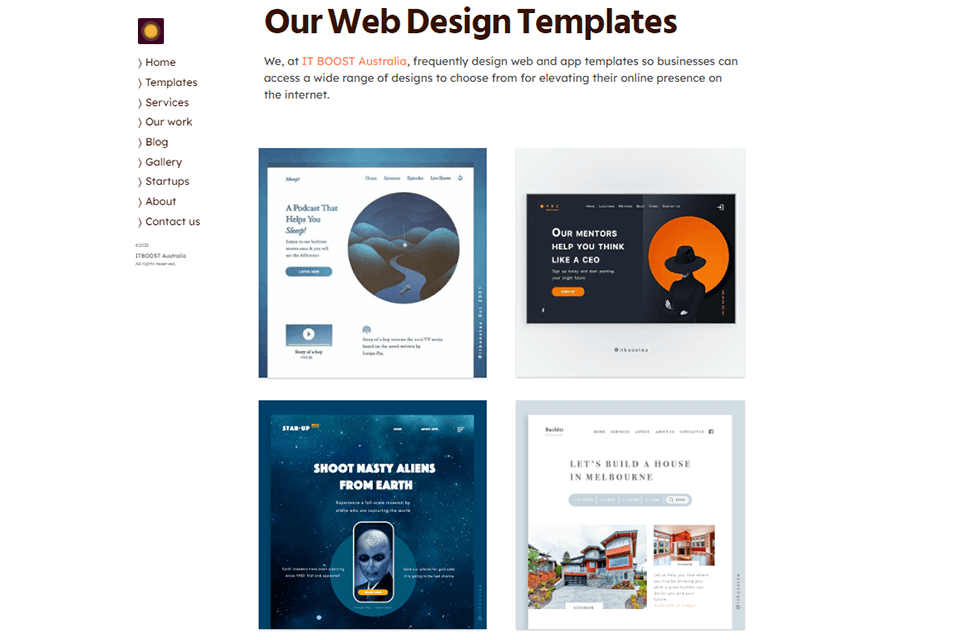 it boost australia website designer services templates