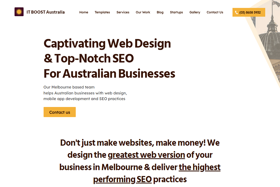 it boost australia website designer services website