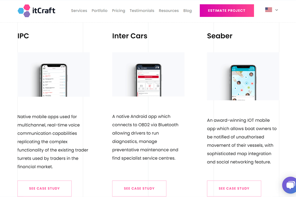 itcraft app development company interface