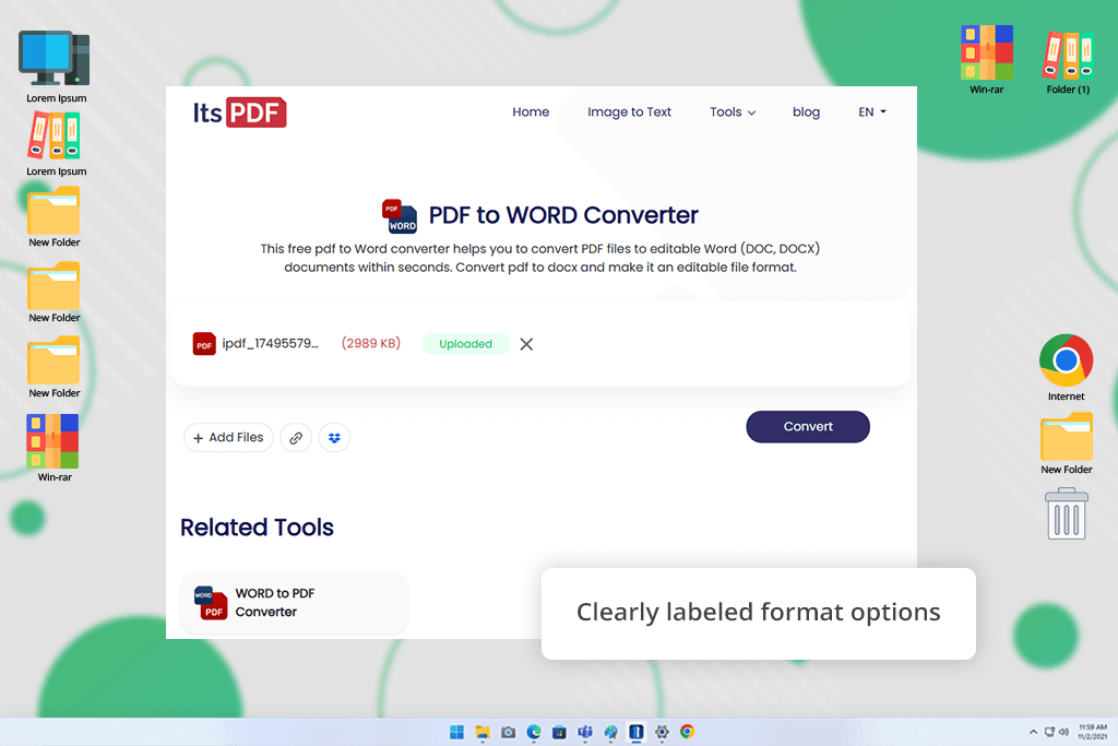 itspdf free pdf to word converter