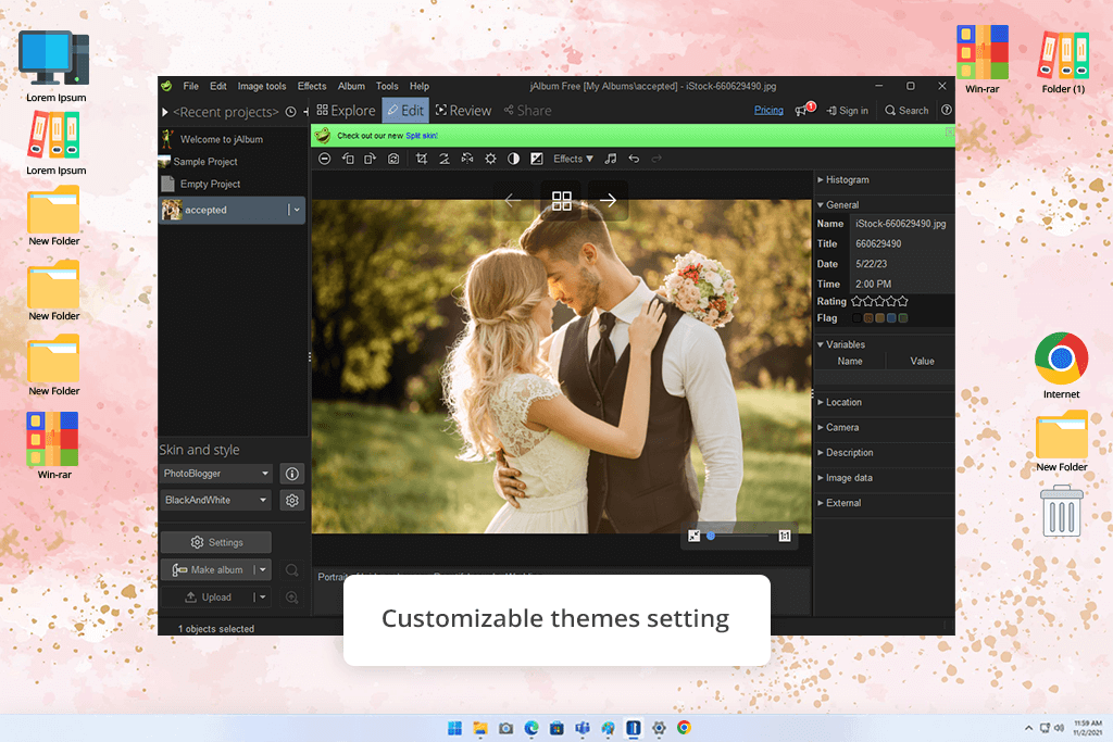 jalbum software interface
