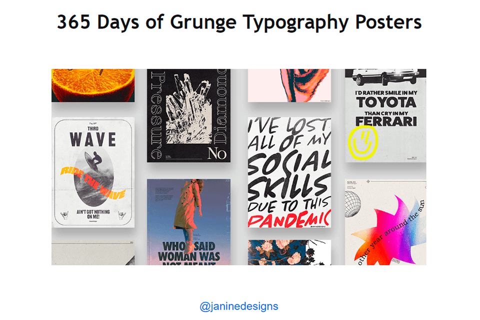 janine heinrichs 365 days of posters