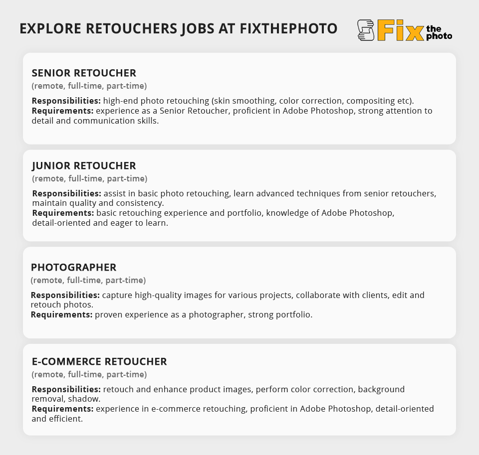 fixthephoto jobs