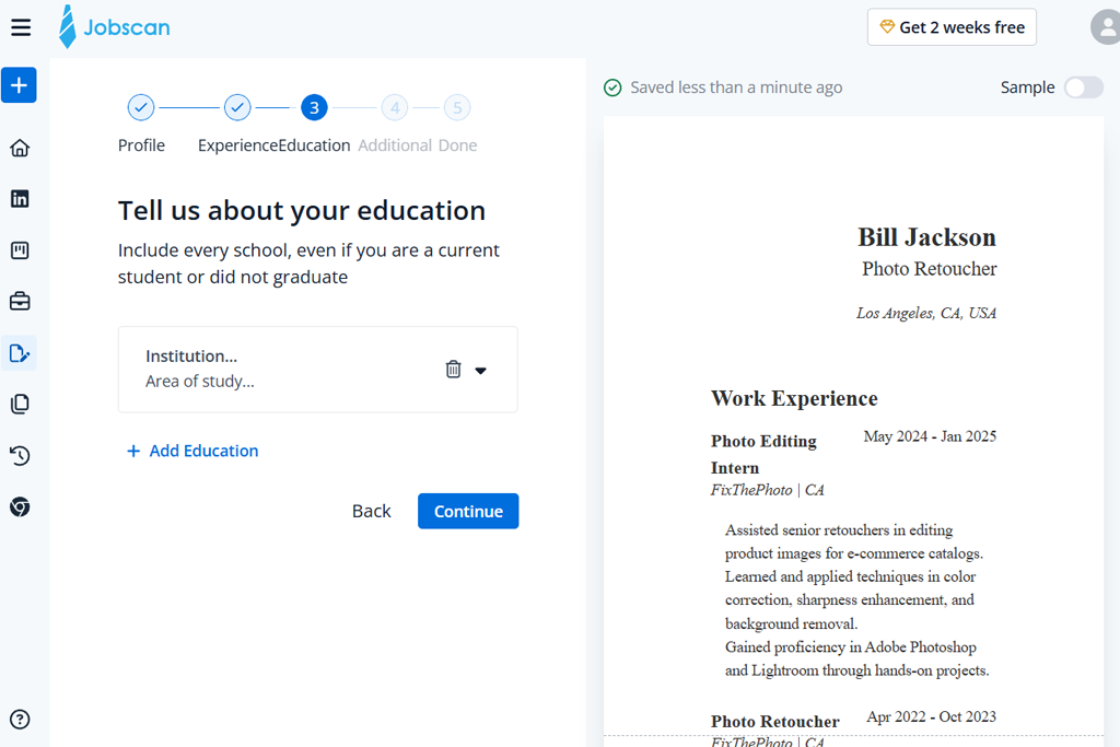 jobscan ai resume builder