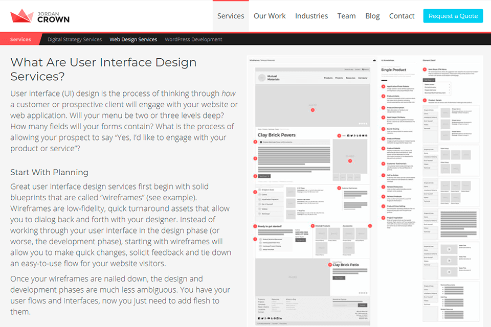 jordancrown webdesign agencies interface