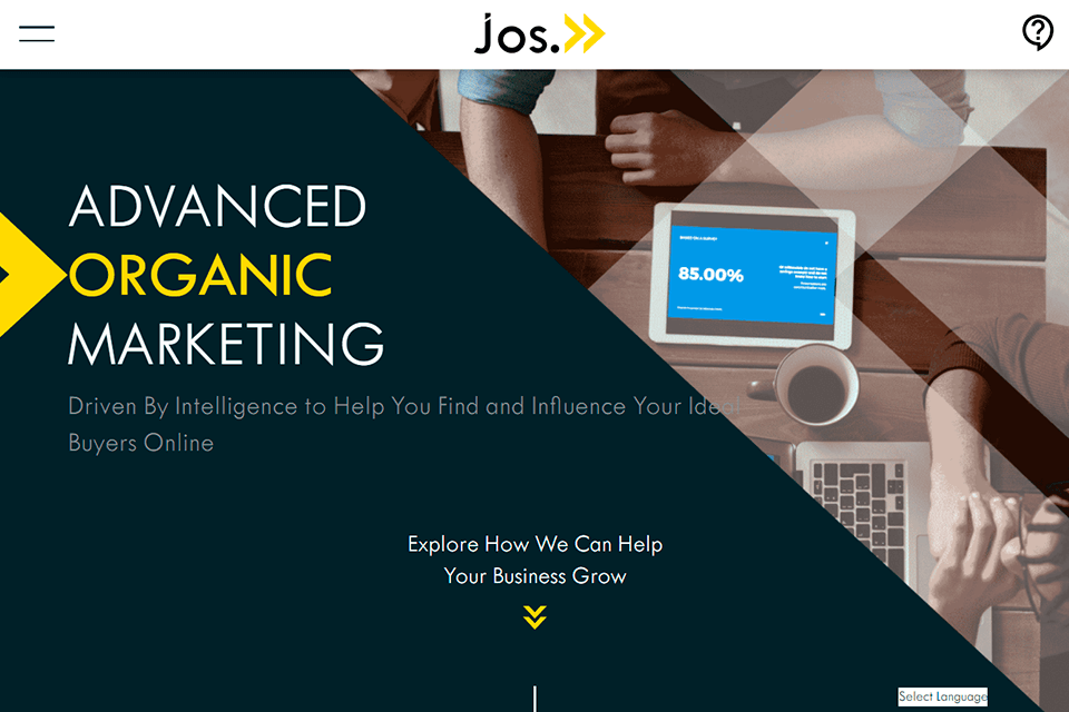 joseph studios social media marketing company interface