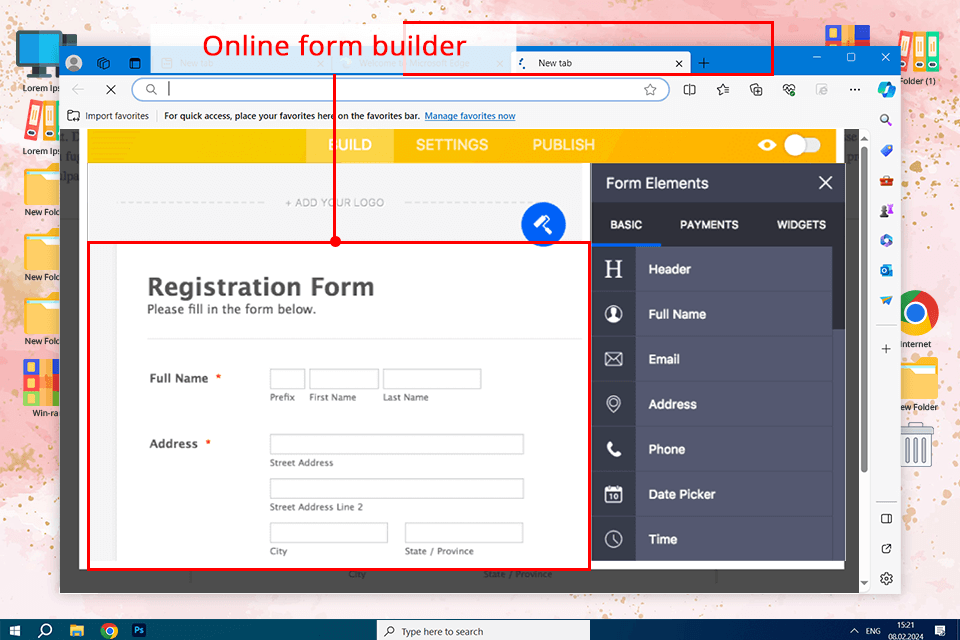 jotform user research software interface