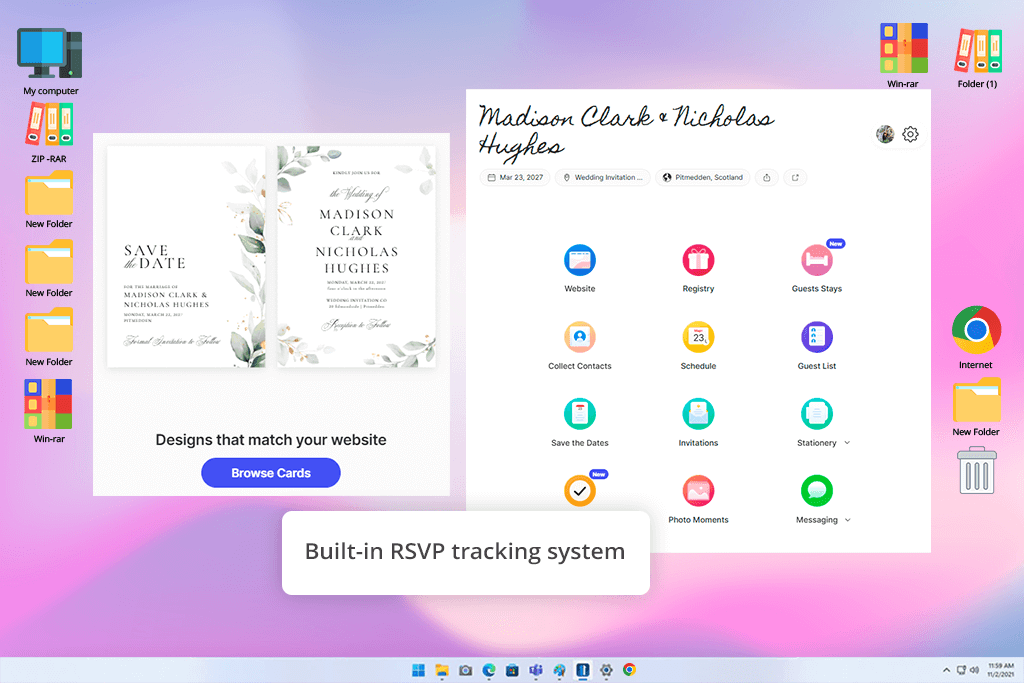 joy free wedding card maker
