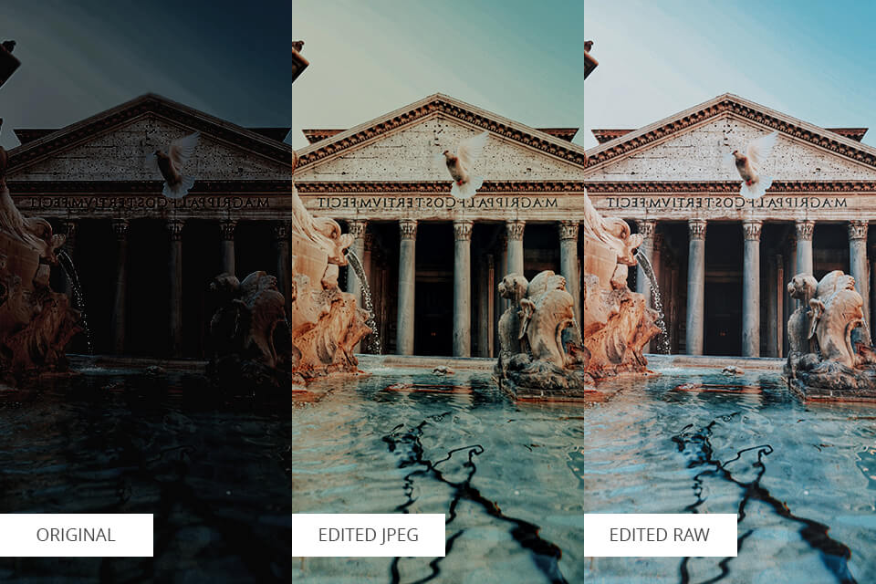 jpeg vs raw post-processing