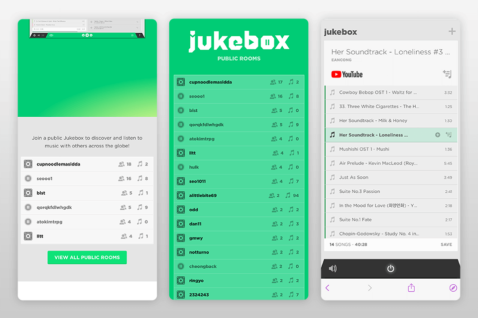 jukebox music sync app interface