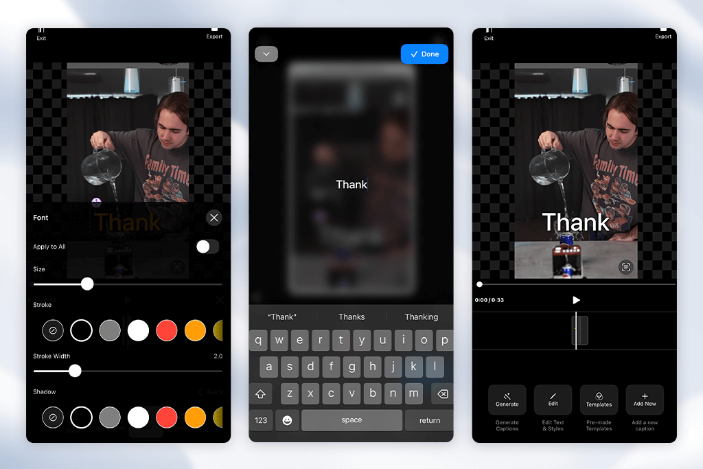 kaptioned app for video captions