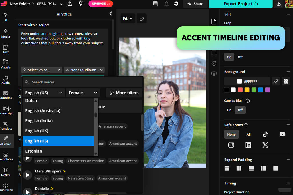 kapwing ai accent generator