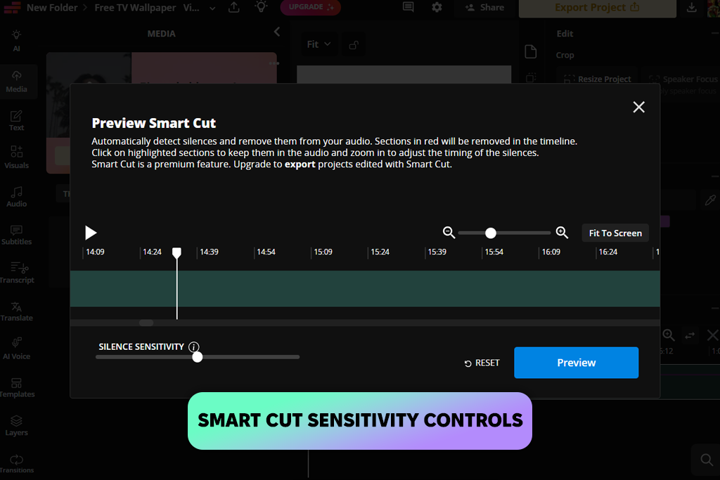 kapwing ai audio silence remover
