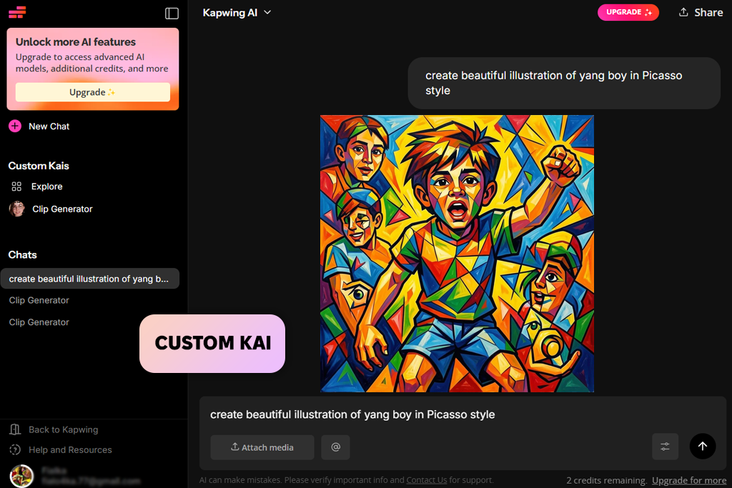 kapwing ai picasso generator