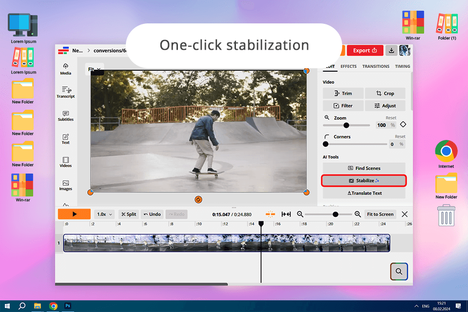 kapwing best online video stabilizer