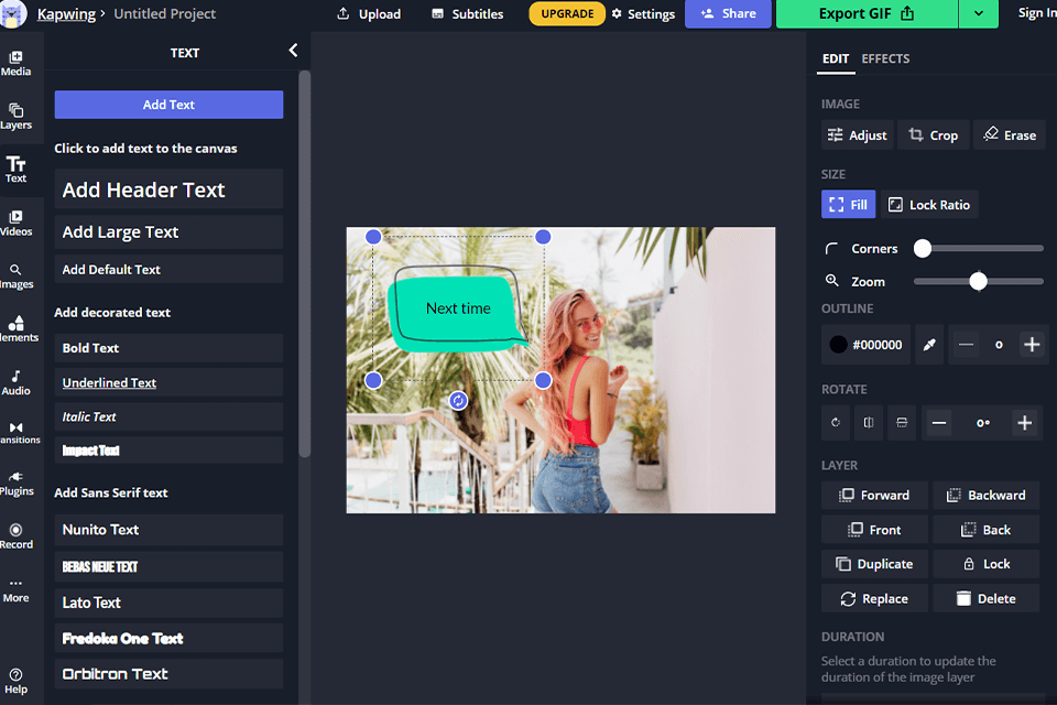 speech bubble editor online