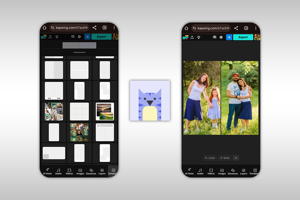 kapwing video collage app