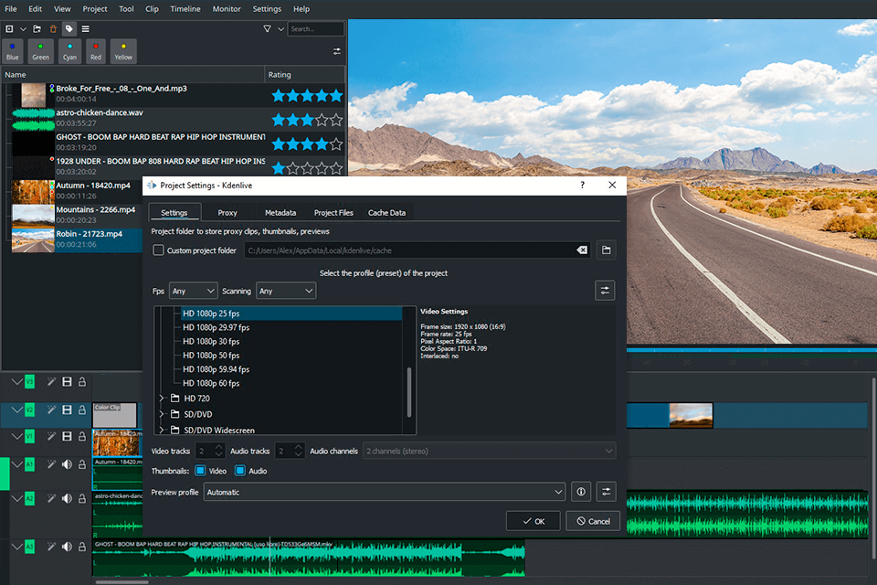 kdenlive filmora alternative interface