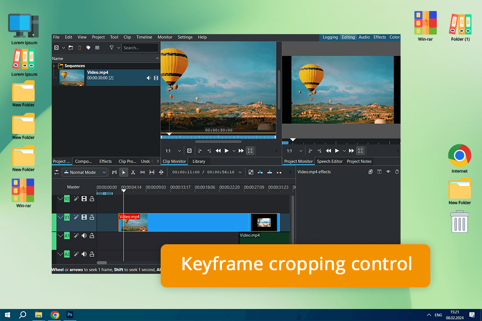 kdenlive video cropping software