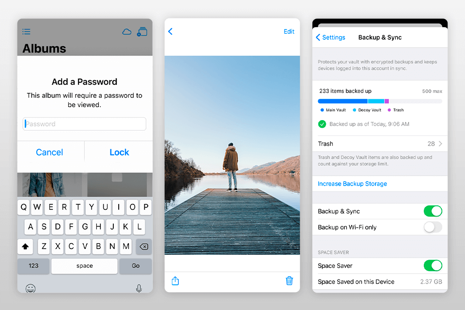 keepsafe app to hide pictures and videos on iphone interface