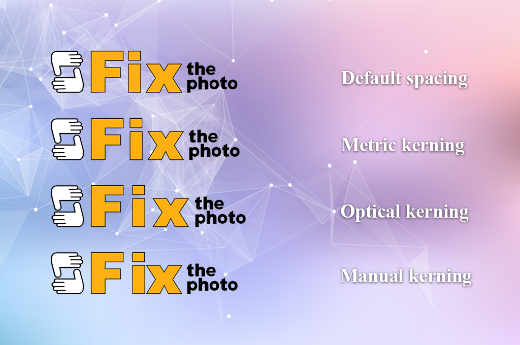 kerning types in typography